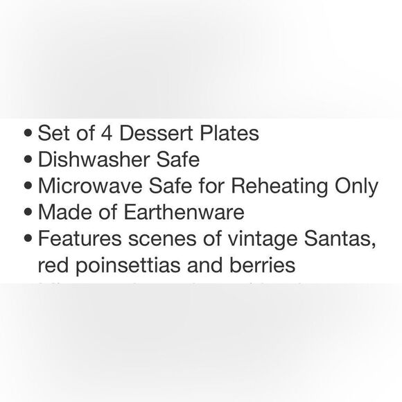 Certified International Christmas Saucers Plates 6 In Set 4 Mistletoe Berries - Picture 6 of 6